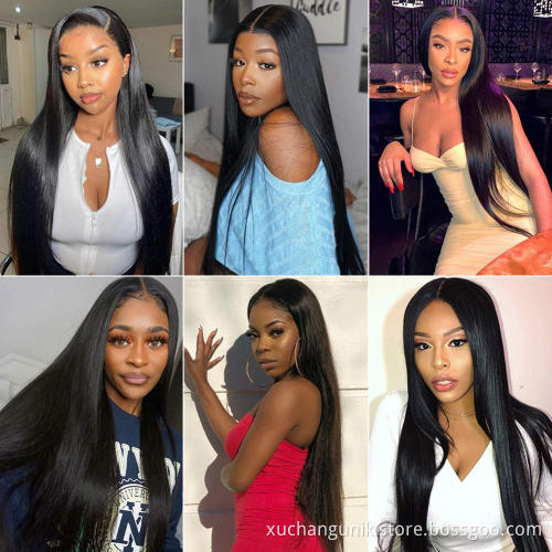 Uniky Human Hair 13x6 34 Inch Curly Top Quality Lace Frontal Wigs Deals Vendor Brazilian Water Wave Full Lace Wigs
